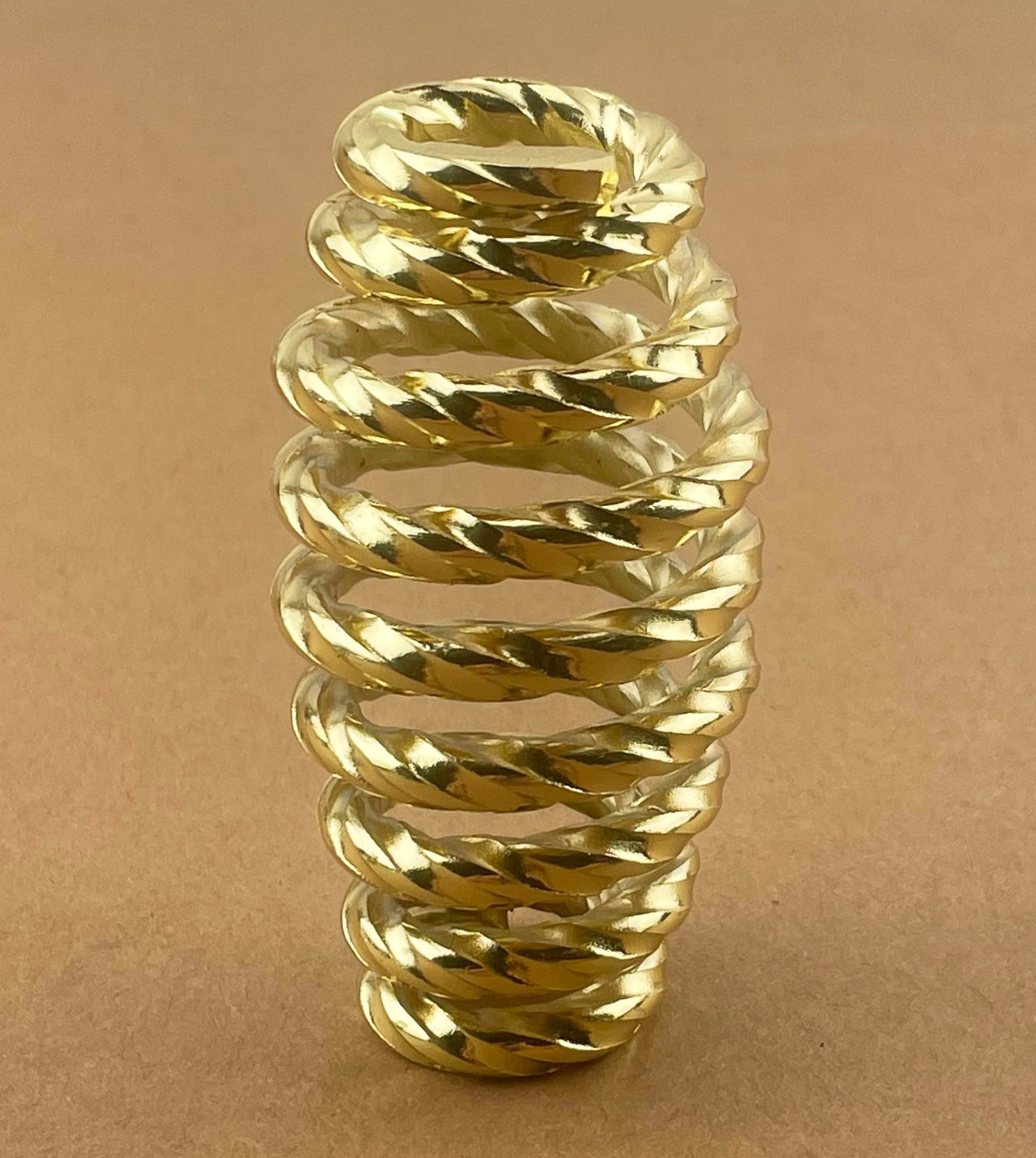 LOWRIDER Bicycle Square Twisted Spring Fork Spring – Gold (90x45mm Universal).
