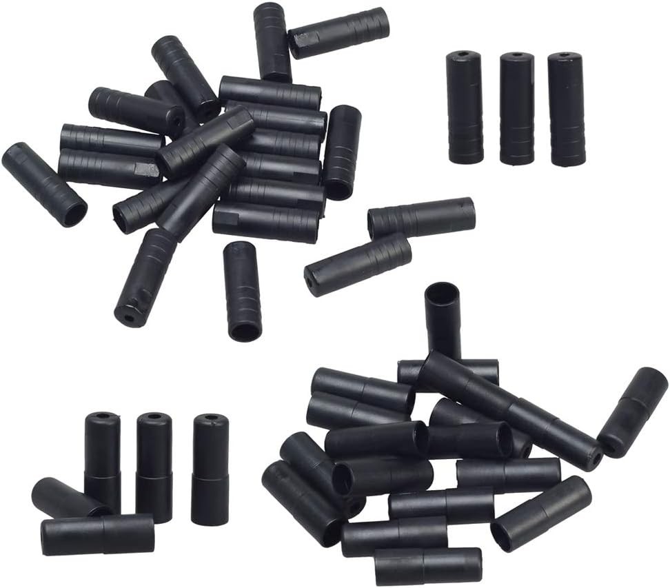 100 Pieces Bike Bicycle Plastic 5Mm Brake Cable Housing Ferrule End Caps and 100