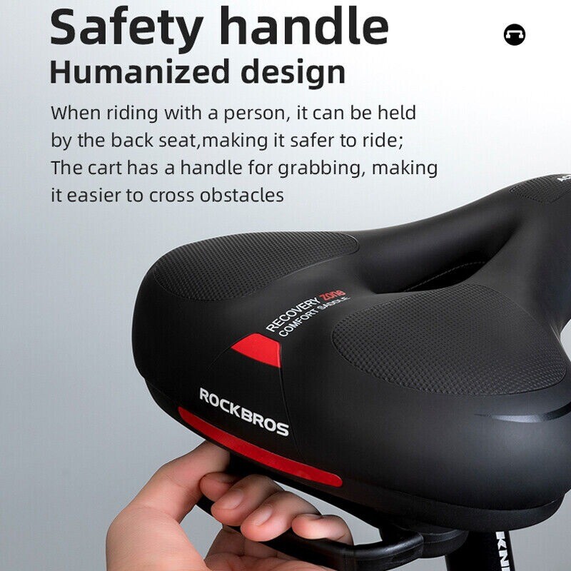 ROCKBROS Bike Seat Comfort Saddle Mountain Bicycle Soft Wide Bike Seat Cushion