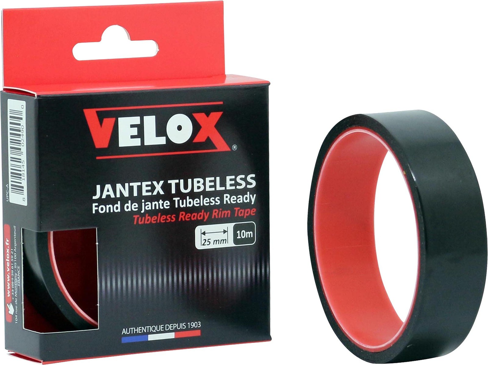 Velox Jantex Tubeless Rim Tape, Black, 25mm x 10 meters