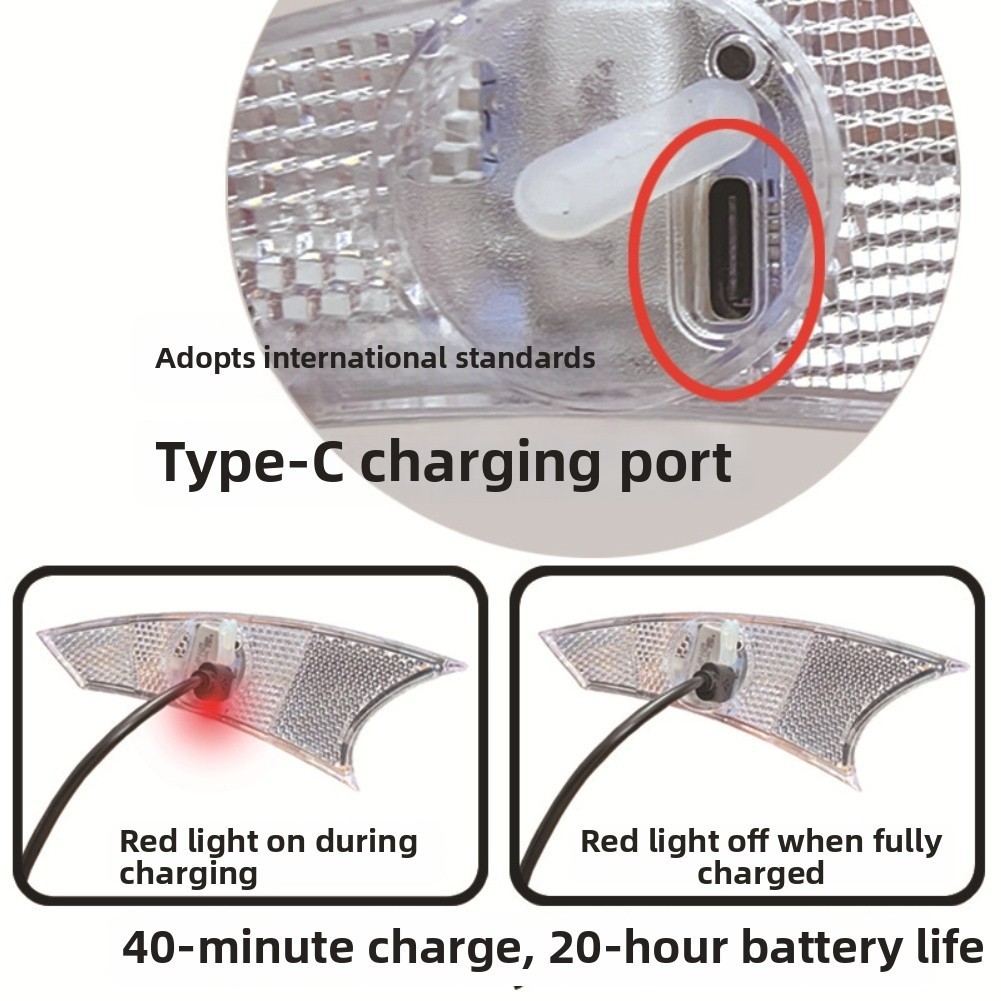 USB Rechargeable Spoke Wheel LED Lights for Mountain Bike Night Safety