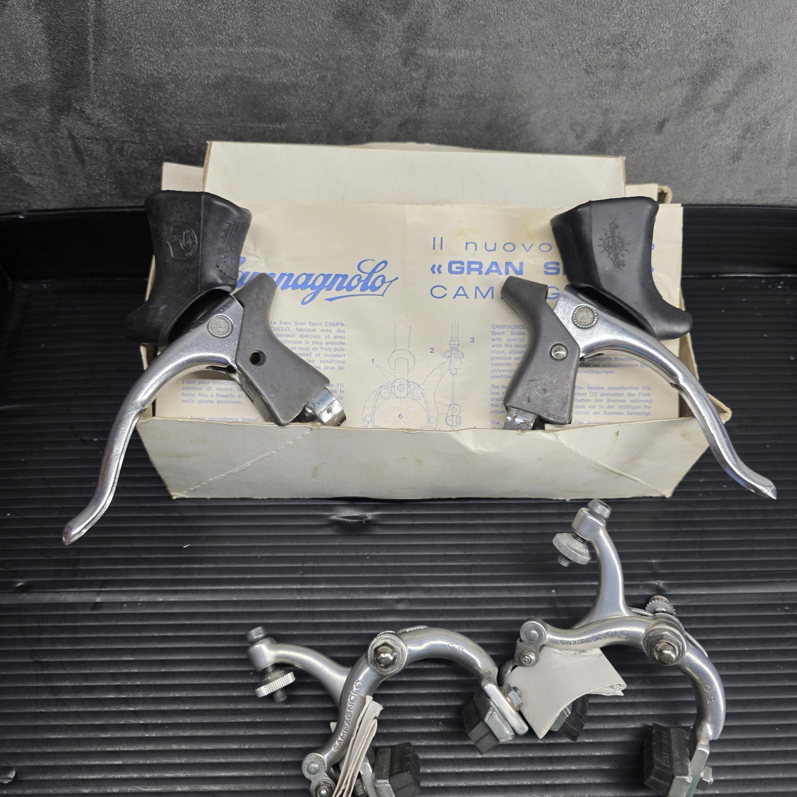 NOS Campagnolo Gran Sport Brakeset Boxed Vintage Road Bike Calipers Levers NIB