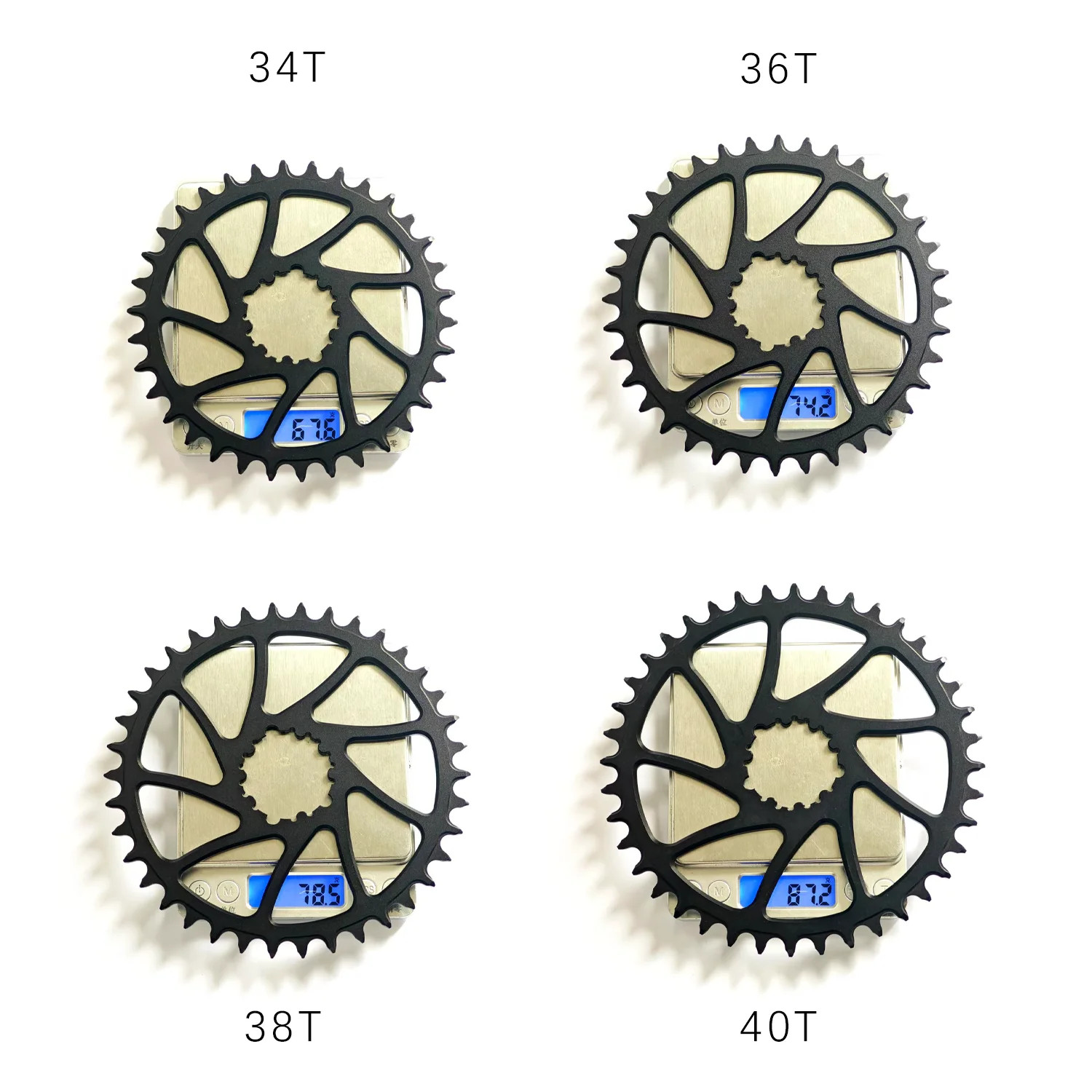 3 Bolt Direct Mount Chainring 34T 36T 38T 40T Narrow Wide 0mm Offset