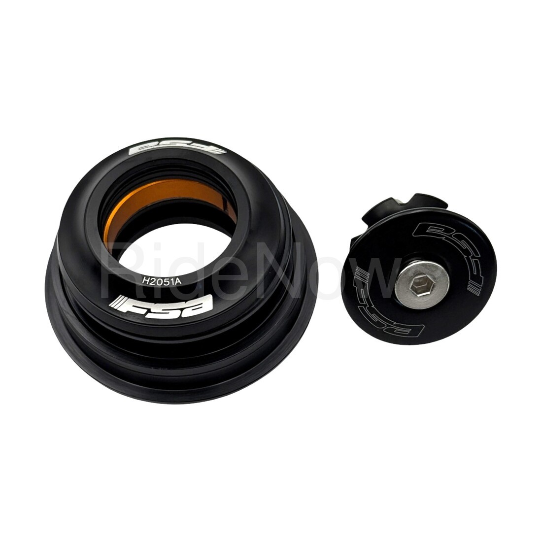 FSA 1-1/8″ Tapered Headset 50mm/62mm OD 36°/45° Bearing Black,Cover 5.3mm