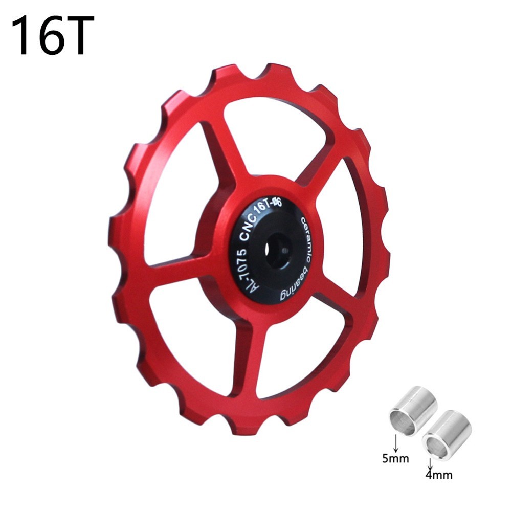 Pratical Rear Derailleur Pulley Aluminum Alloy Ceramics Sealed Steel Bearing