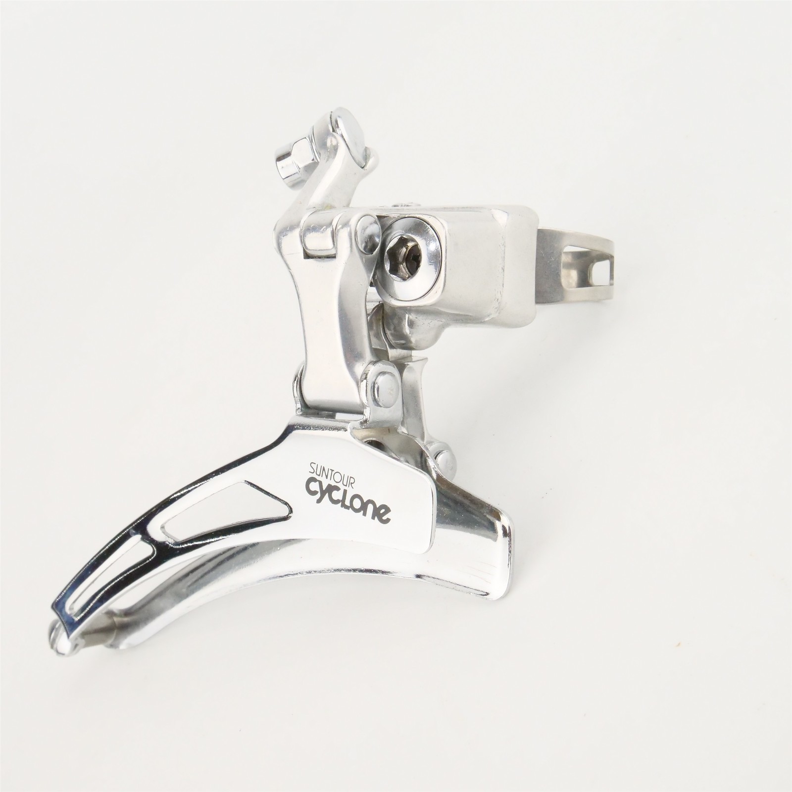 NOS Suntour Cyclone Front Derailleur 28.6 Clamp Double Bottom Pull Road