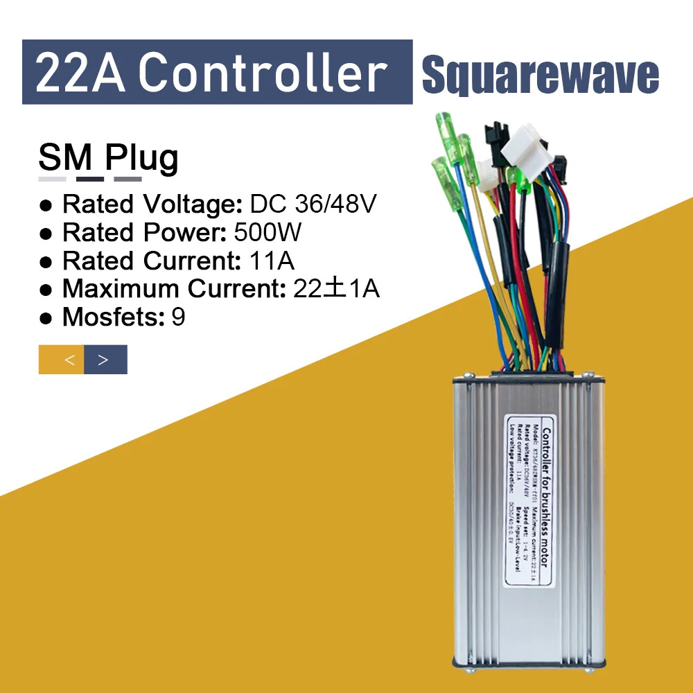 Electric Bike 36V/48V 15A-50A Squarewave/Sinewave Controller with Light Function