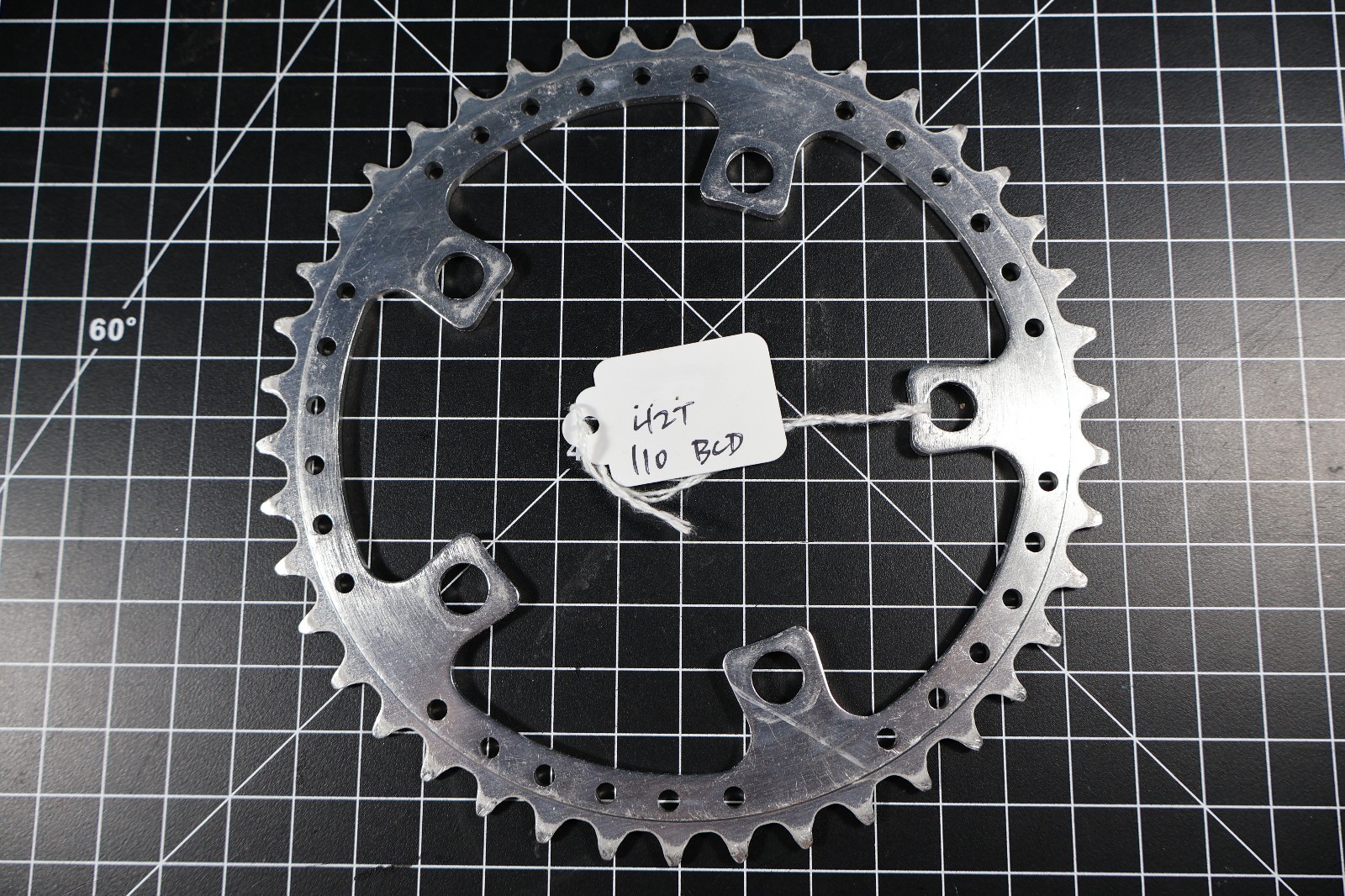 Unbranded Drillium Drilled Alloy Chainring | 110 BCD / 42T / VGC Vintage