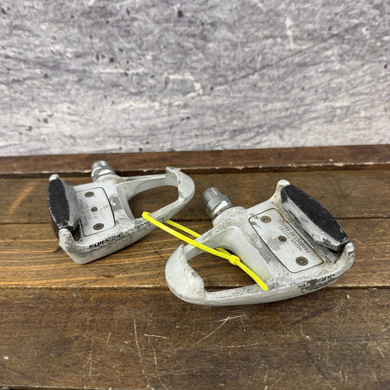 Vintage Shimano Dura-Ace PD-7401 Clipless Road Pedals 9/16 Silver Pair LOOK 7400