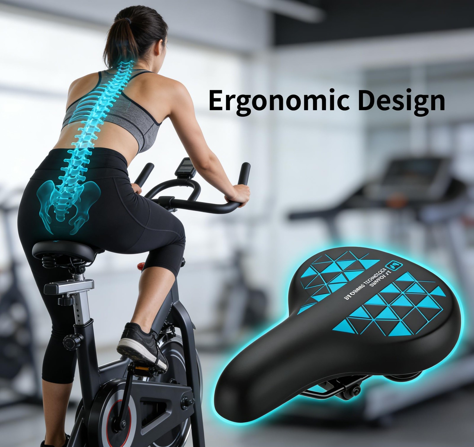 XIAOTINGZI Oversized Ergonomic Comfort Bike Seat 9.7″x8″, Ascent Saddle 2.0, …