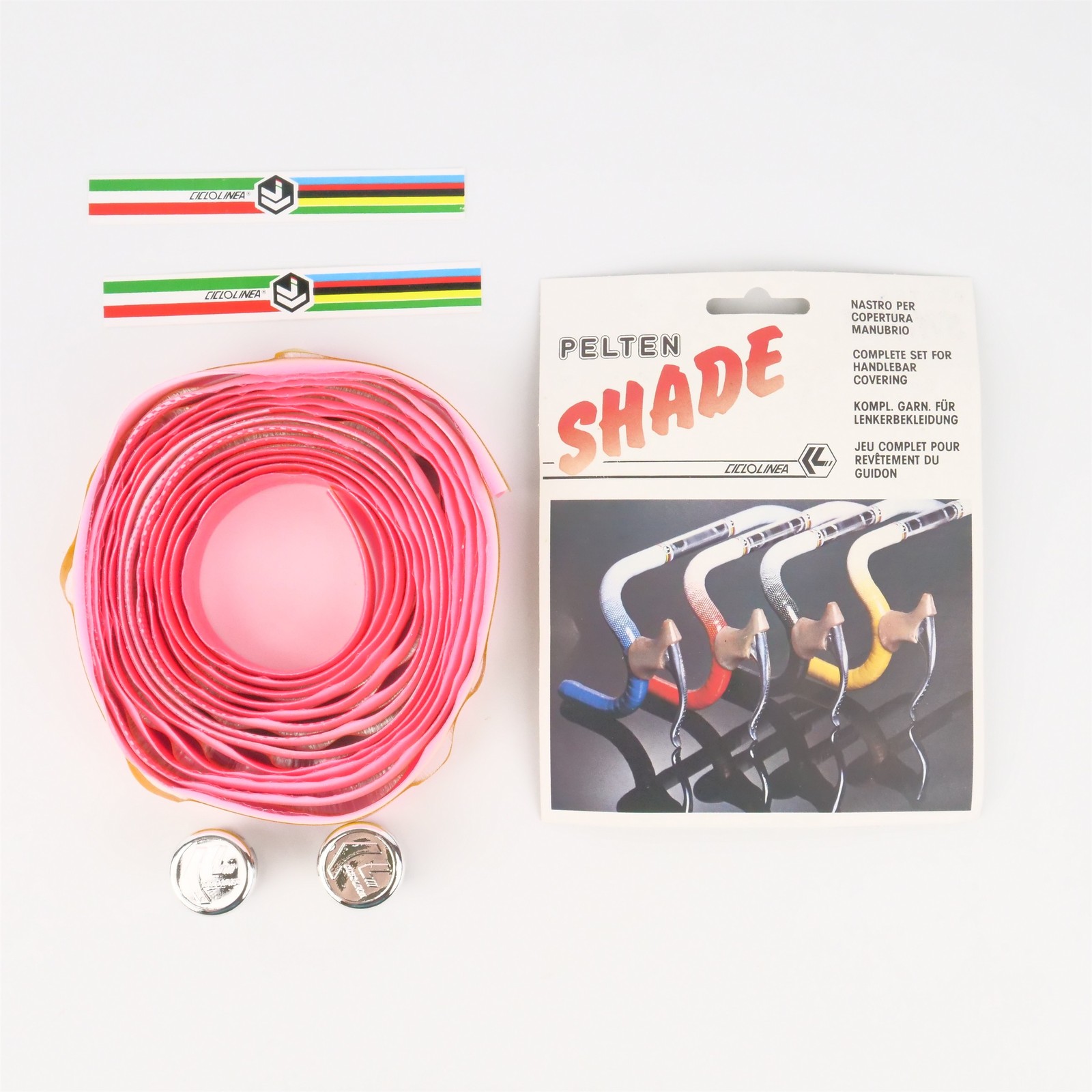 NOS Pelten Shade Handlebar Tape Pink to White Fade Italy Ciclolinea Vintage