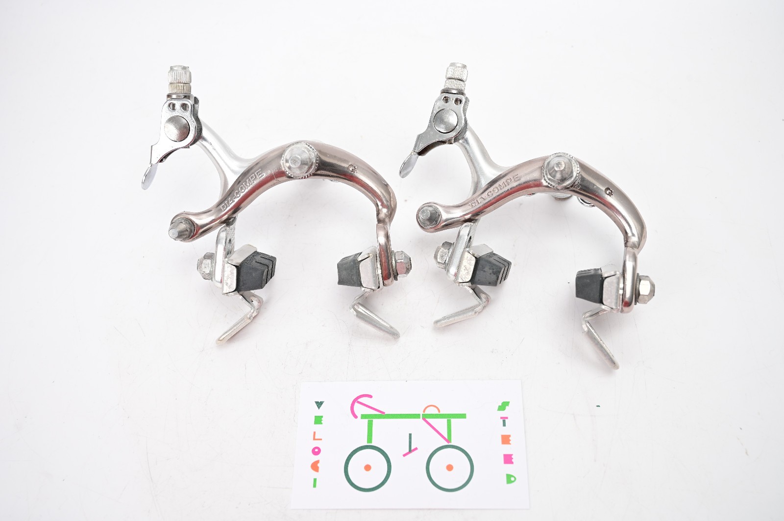 Dia-Compe Japan 400 G Silver Front & Rear Road Bike Brake Calipers Set Brakes