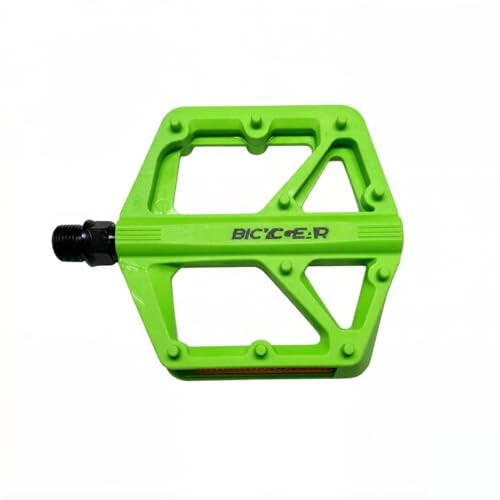Bike Pedals Flat, 4.1 inches Wide & 0.6lb Lightweight Nylon Bicycle Green