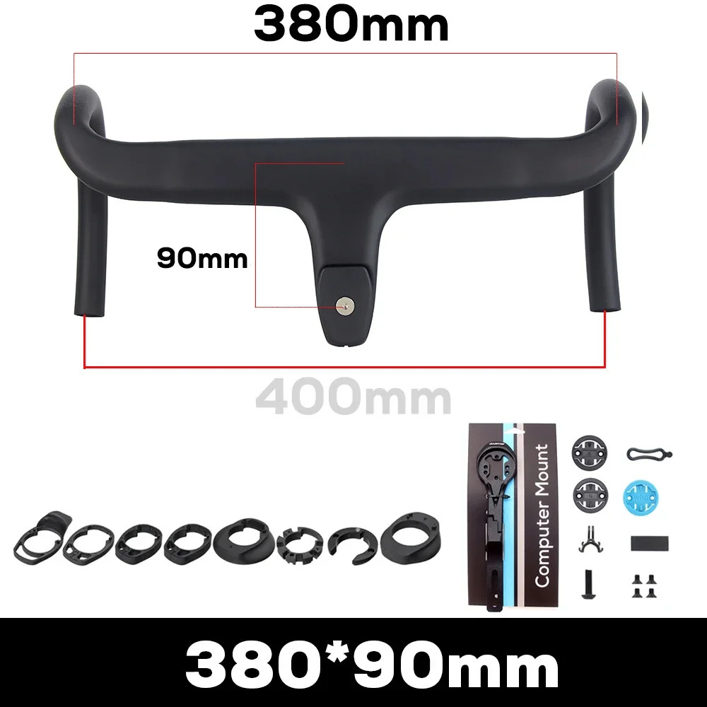 Carbon Fiber Internal Routing Integrated Road Bicycle HandleBar -10 Degree