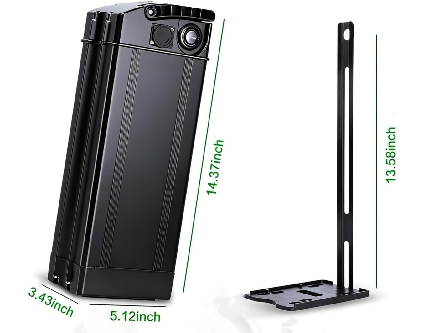 48V Lithium Battery, 20AH/13AH, with 30A BMS, No Bottom Connection Port