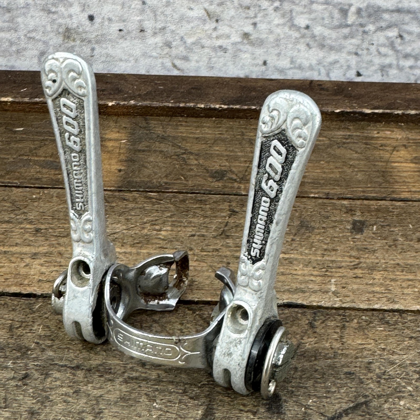 Vintage Shimano 600 Arabesque Downtube Friction Shifter Clamp On Road Japan