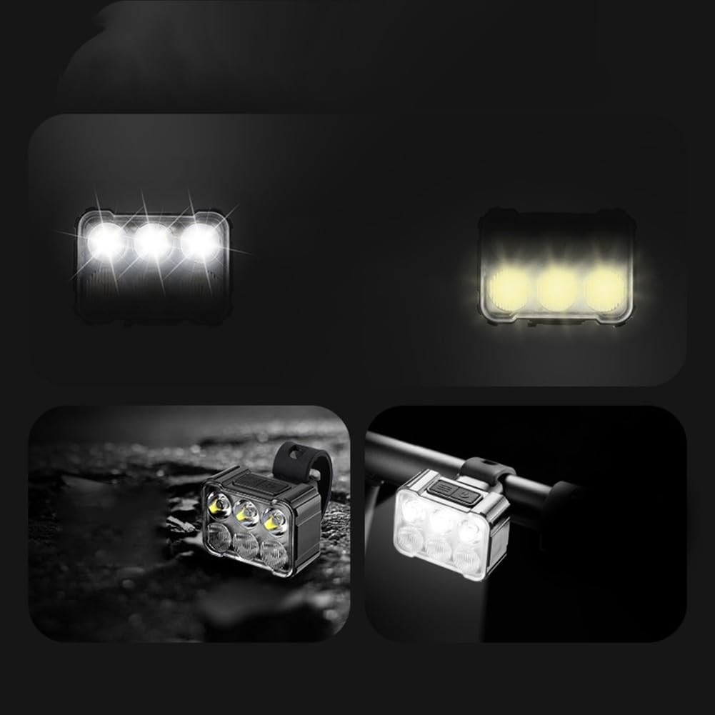 Compact Design Rechargeable Bike Light 1800 Lumens Output 8 Lighting Modes