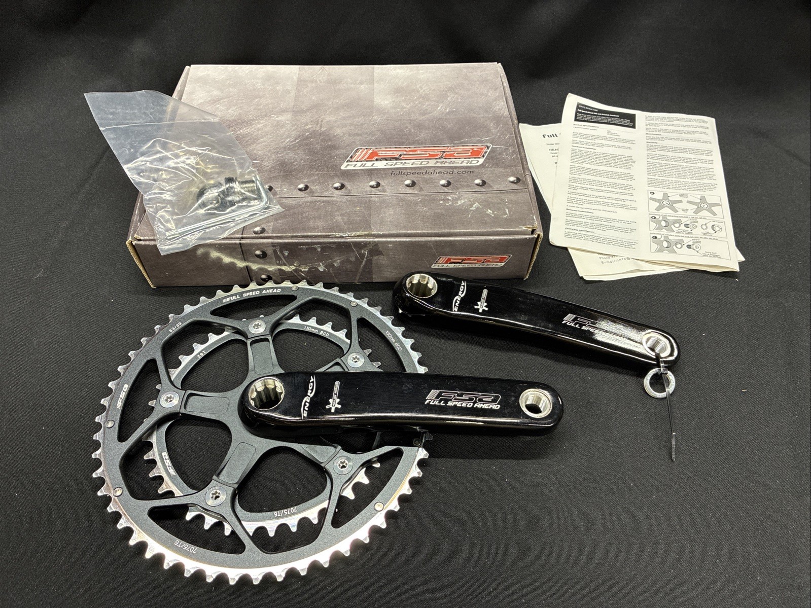 Crankset – FSA Energy – 130mm, 53/39t, Hollow Forged New Old Stock