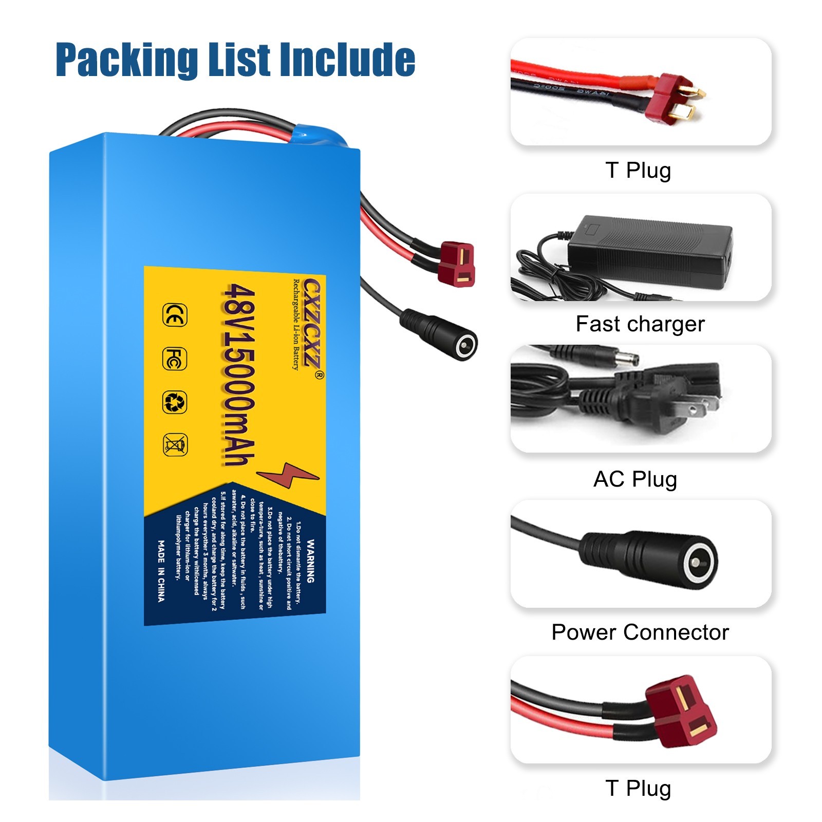48V 15Ah Lithium ebike Battery for 200W-1000W ebike Bicycle Electric Scooter 20A