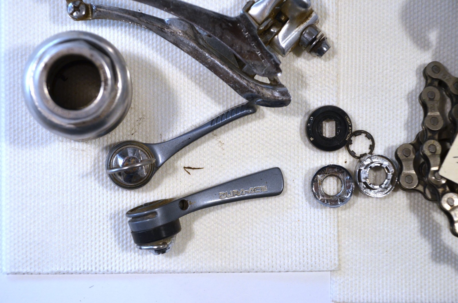 Dura Ace 7400 mixed 8 / 9 speed Groupset Group Eroica build w/ headset