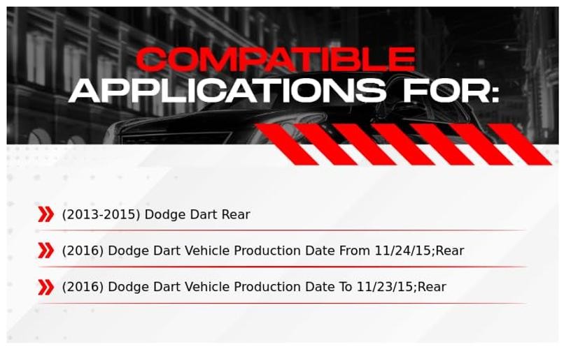 Rear Brake Rotors For 2013-2016 Dodge Dart| Blank Disc Brake Rotors| Brakes