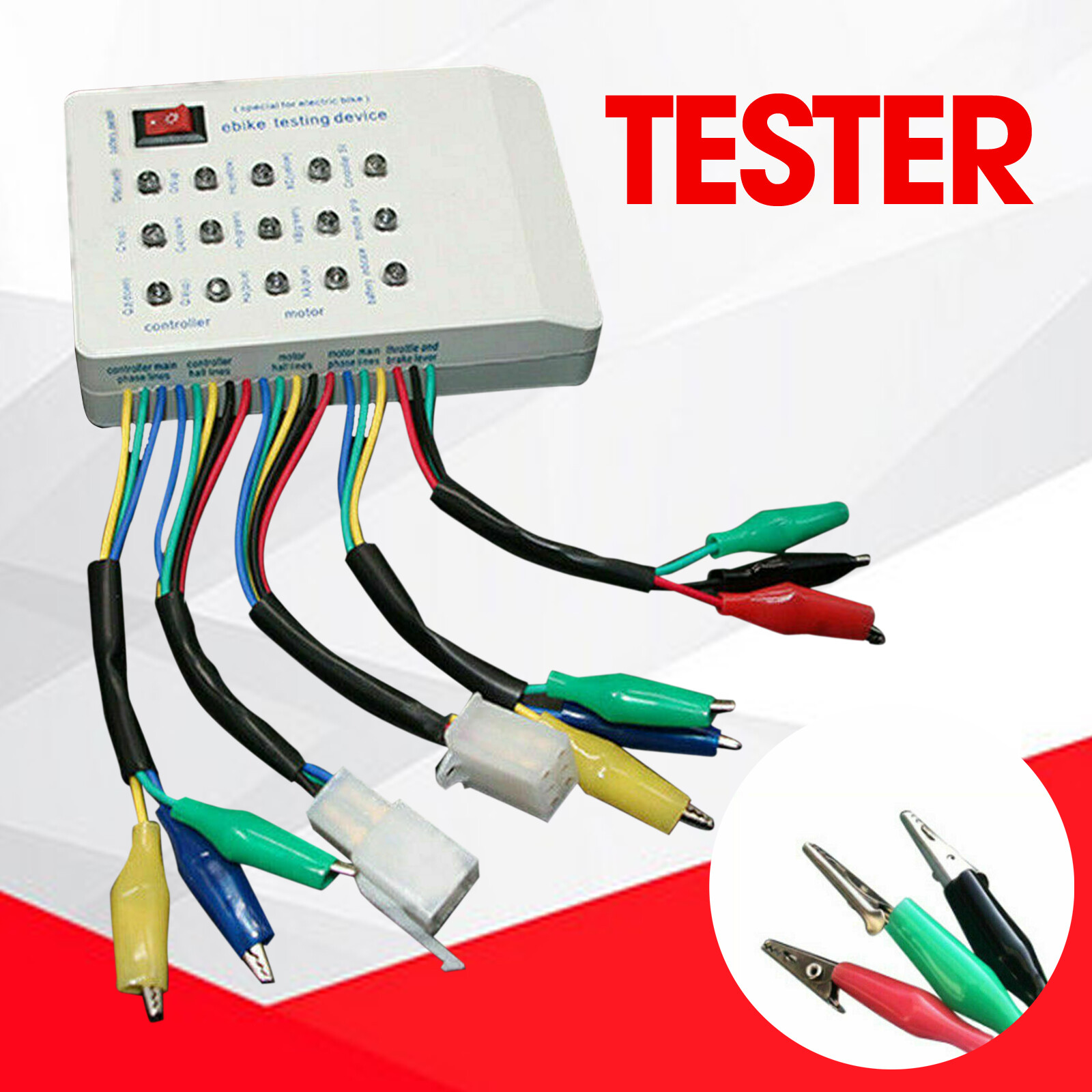 Brushless Motor Controller Tester 24V/36V/48V/60V/72V Electric Car E-Bike Scooh