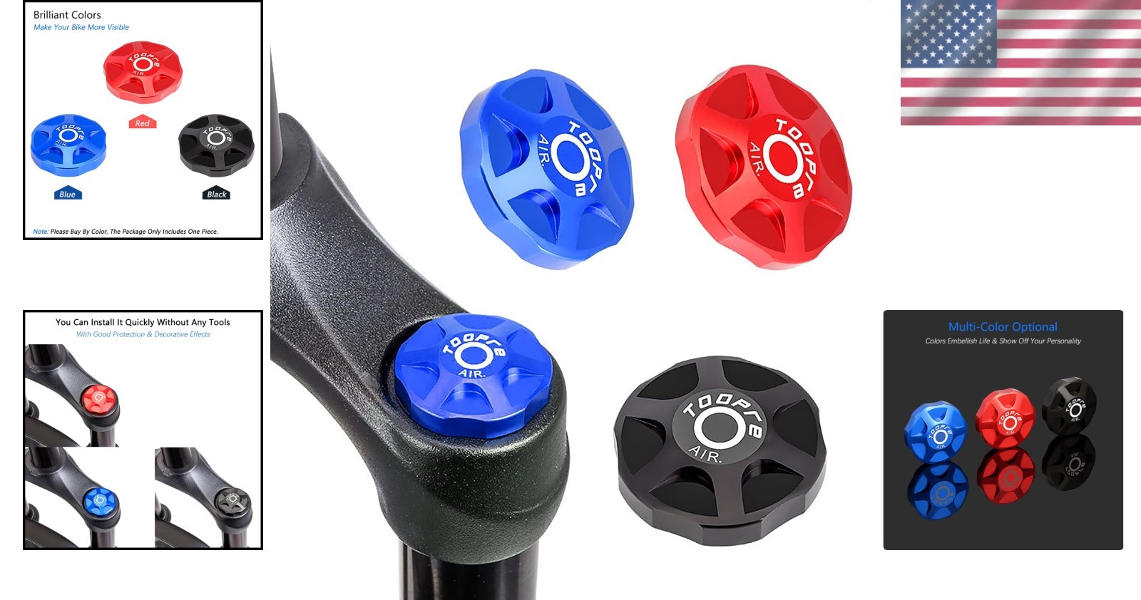 Universal Fit Aluminum Suspension Fork Cover for Bikes – 33mm Diameter, Blue