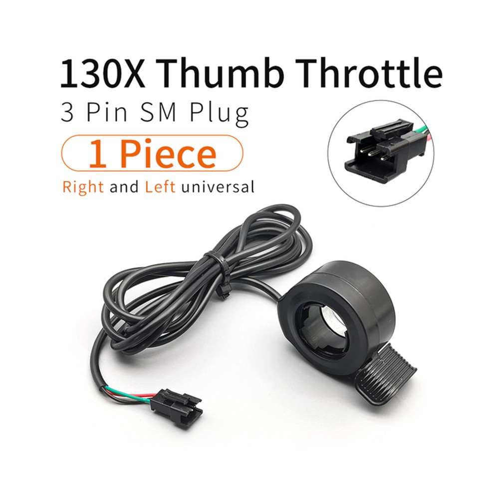 Ebike 130X Thumb Throttle 24V 36V 48V 60V 72V 3 PIN Connector Waterproof/SM