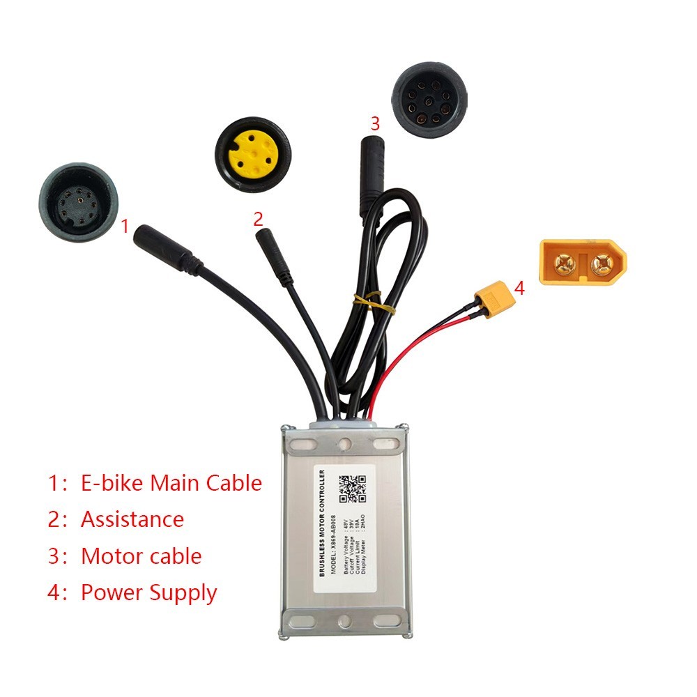 Brushless Motor Controller X869-AB008 48V EBike Conversion Kit For Meter 2HAO