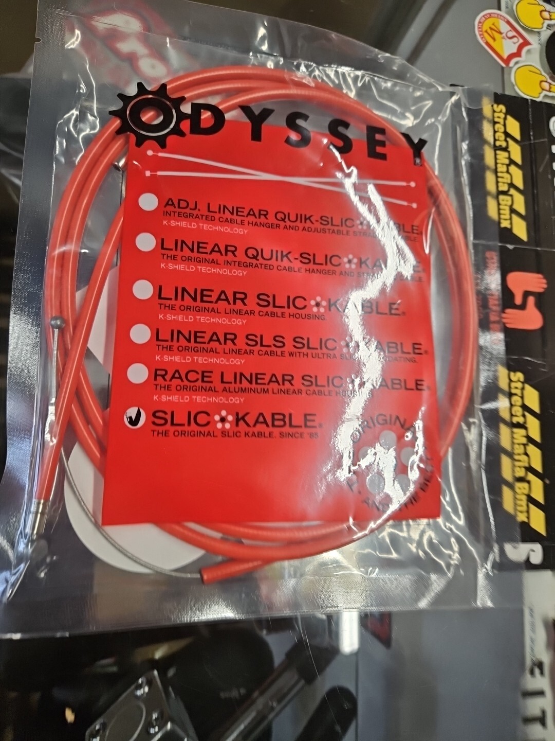 ODYSSEY RED BMX Bike Brake Cable REG. SLICK Fit SE GT DK DG HARO HUTCH REDLINE