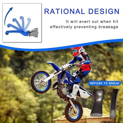Motorcycle Brake Clutch Lever Pivot Levers Set Adjustable CNC for YZ85 Blue