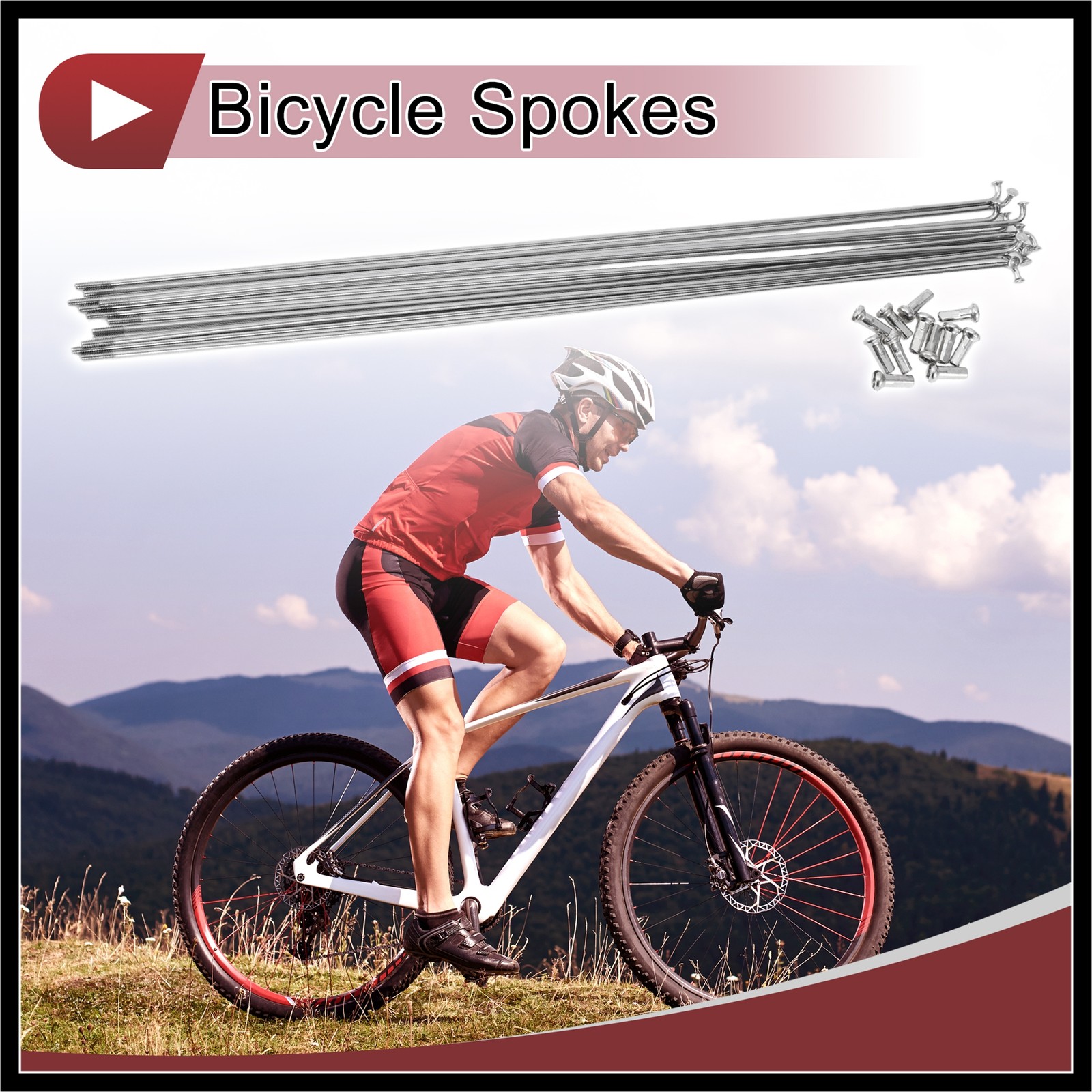 12 Set 14G Bicycle Spokes 285mm Bike Wheel Spokes