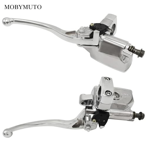 Universal 1″ 25mm Motorcycle Brake Master Cylinder Lever – Chrome Handle – Left