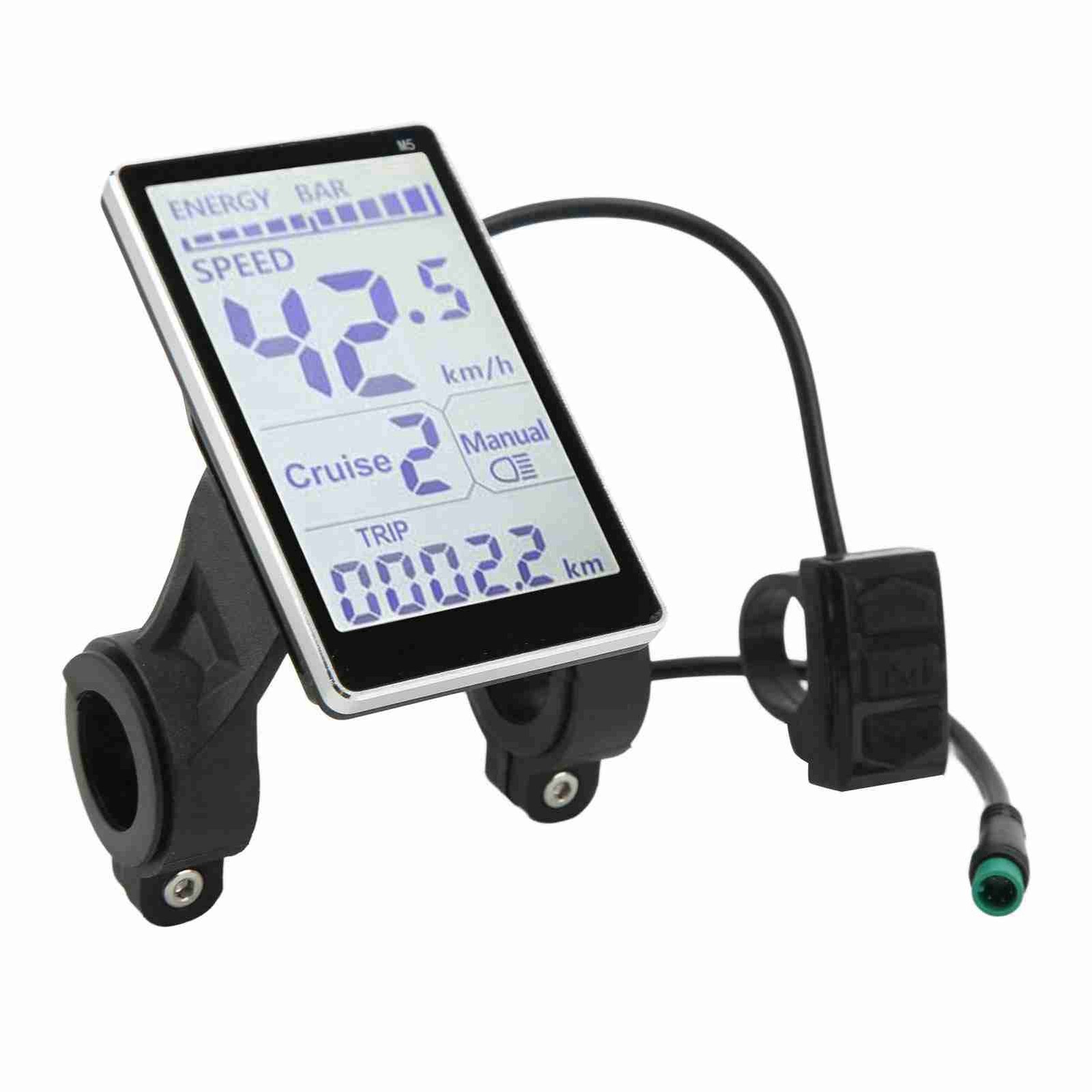 Electric Bike LCD Meter High Grade ABS Wear Resistant Long Service Life Cycling