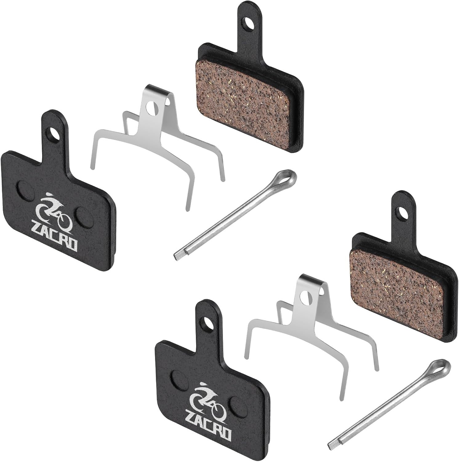 Zacro 2/4 Pairs Bike Brake Pads, Ceramic Bicycle Disc Brake Pads Fit for Tektro