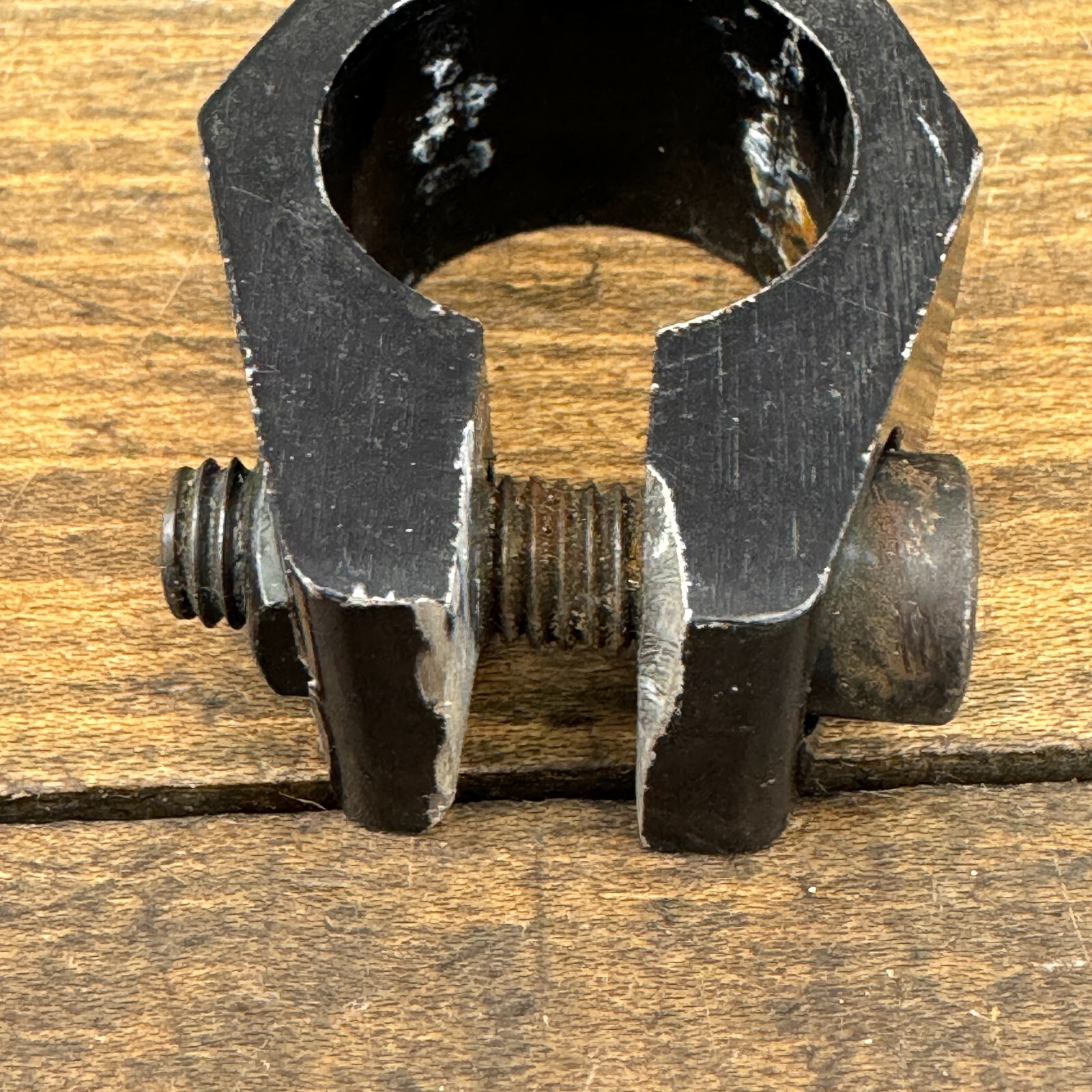 Tuf Neck Seatpost Clamp Old School BMX OG 1980s USA Black 25.4 Tuff Alloy A001