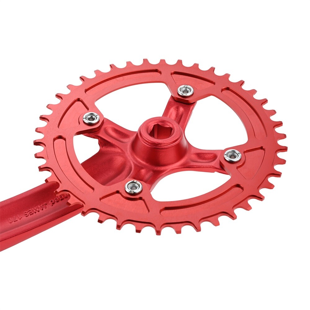 42T MTB Bicycle Crankset Bottom Bracket Aluminum Alloy 104BCD Chainring Red
