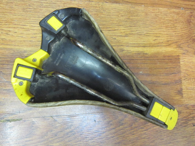 VINTAGE SELLE ITALIA TURBO MATIC BROWN LEATHER RACING SADDLE