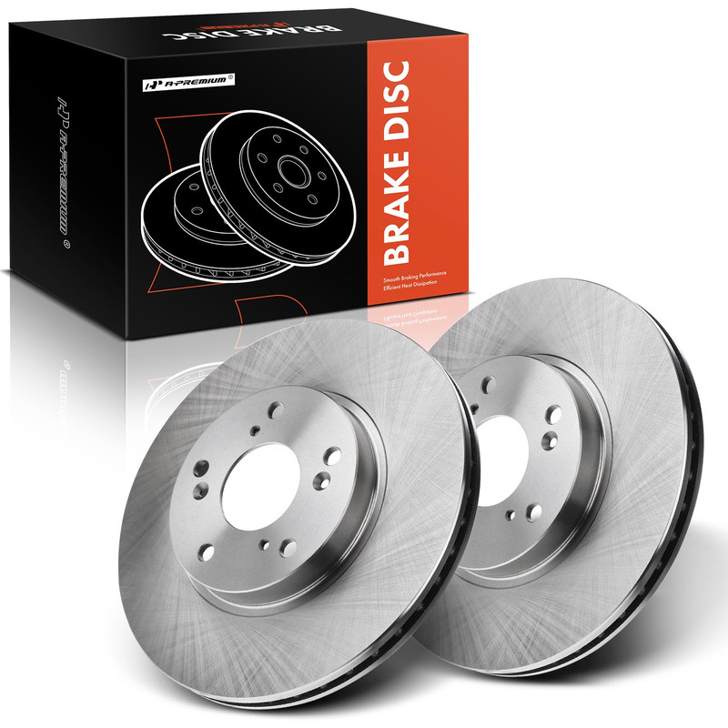 A-Premium 11.10 Inch 282Mm Front Vented Disc Brake Rotors Compatible Honda And