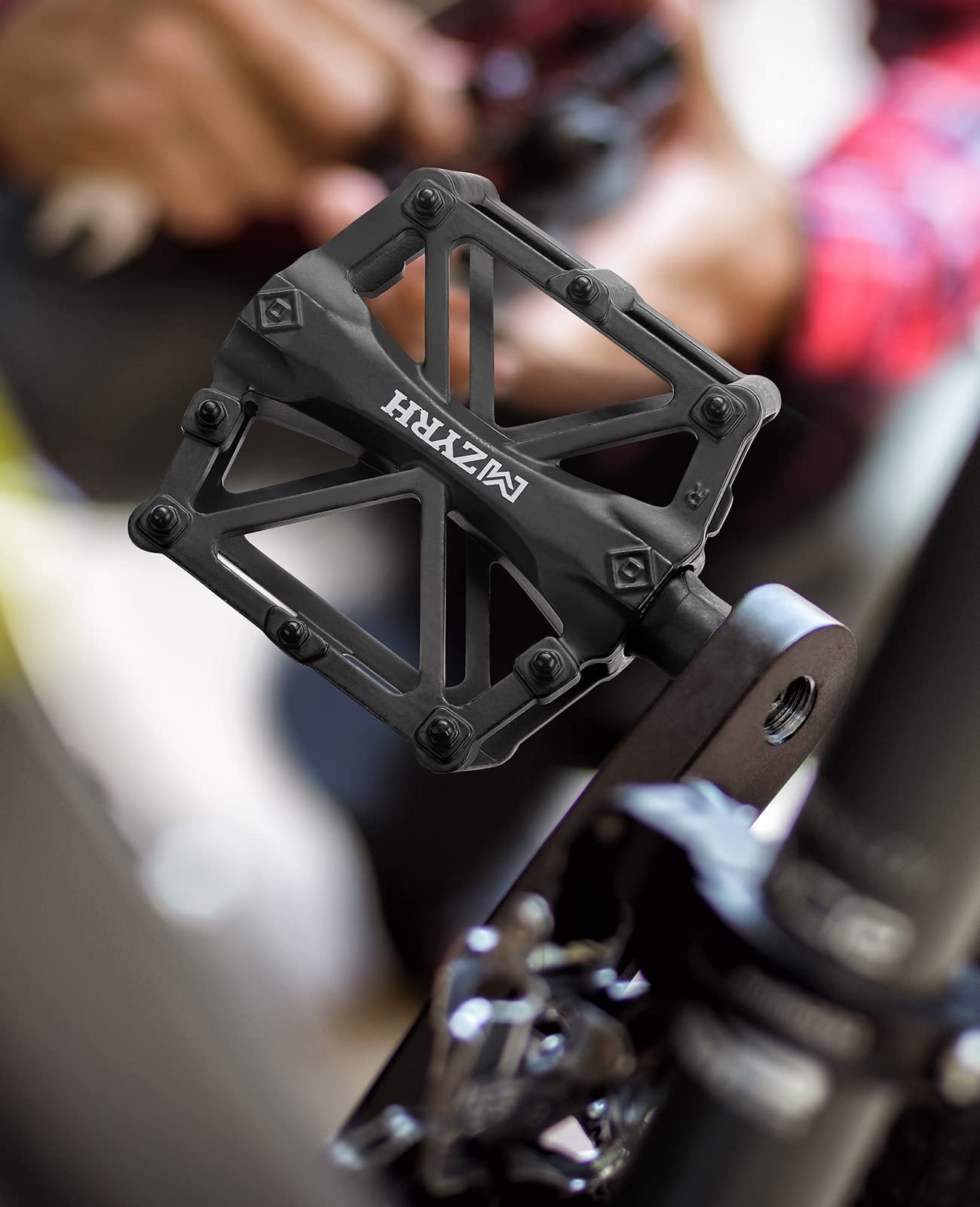 Mountain Bike Pedals MTB Bicycle Flat Pedals, 9/16» CNC Aluminum Durable Sea…