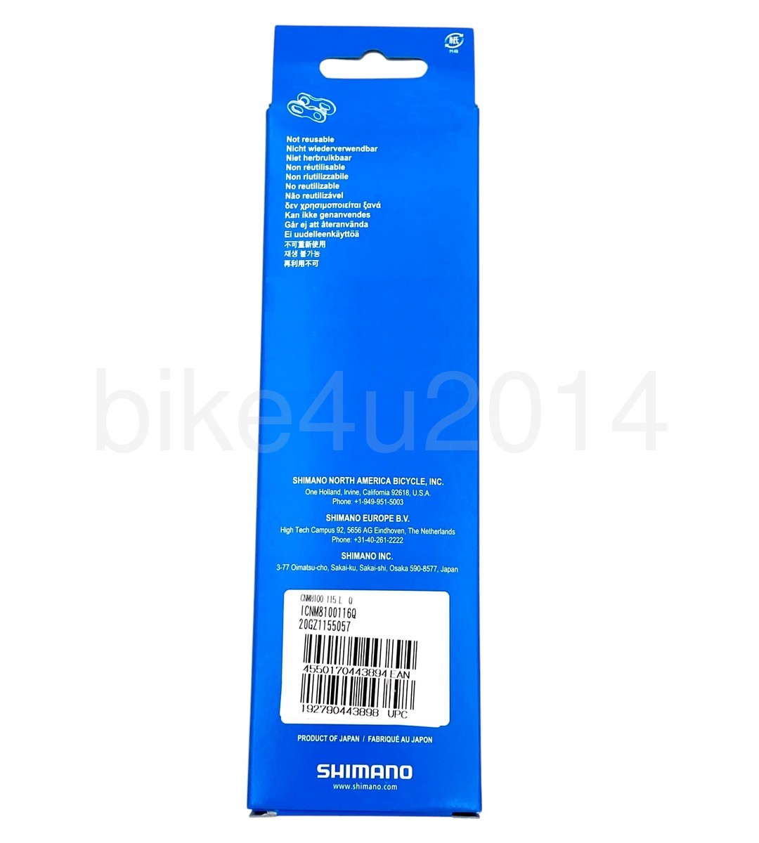 Shimano Deore XT CN-M8100 12 speed 116L+Quick Link MTB e-Bike Chain INM8100116Q