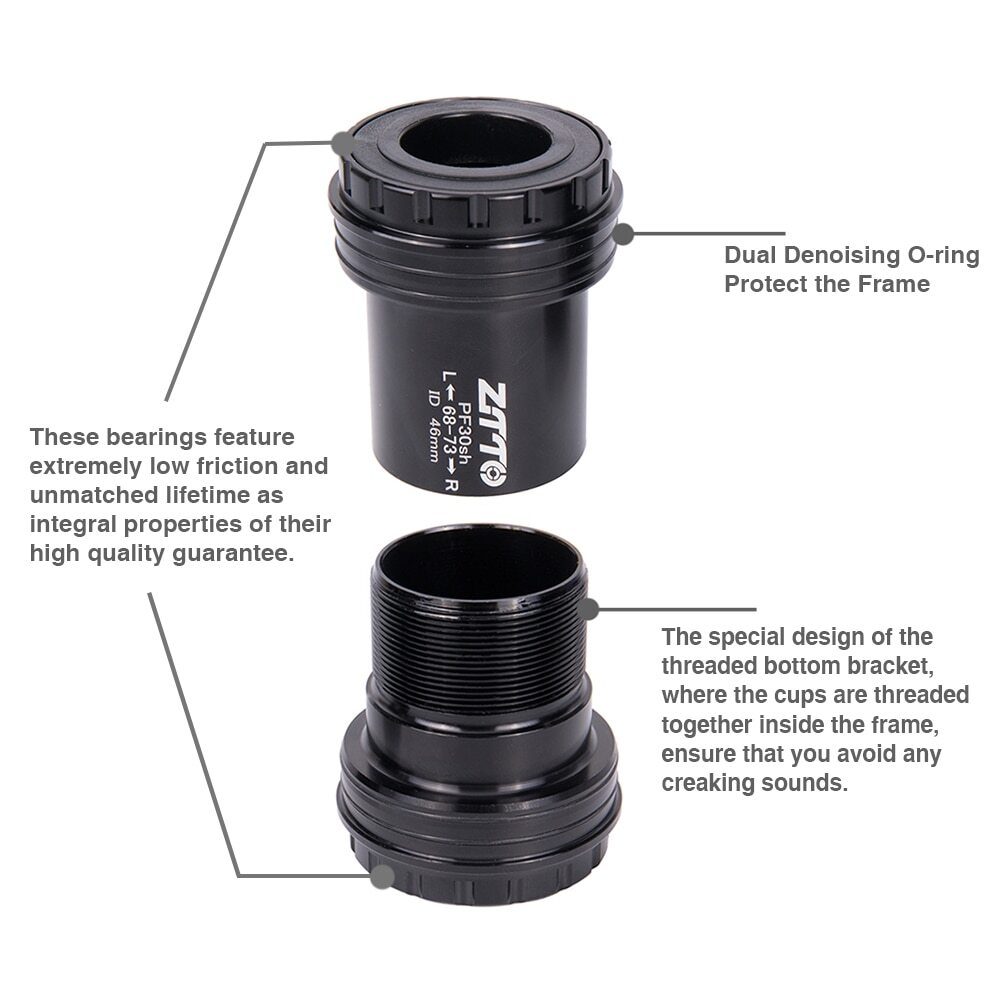 PF30 24mm Press Fit Bottom Brackets CERAMIC Thread Lock Bicycle BB for mtb Road
