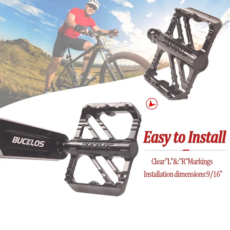 Bicycle Pedals Sealed DU Bearing Flat Pedals for BMX Road Bike Cycling Pedal
