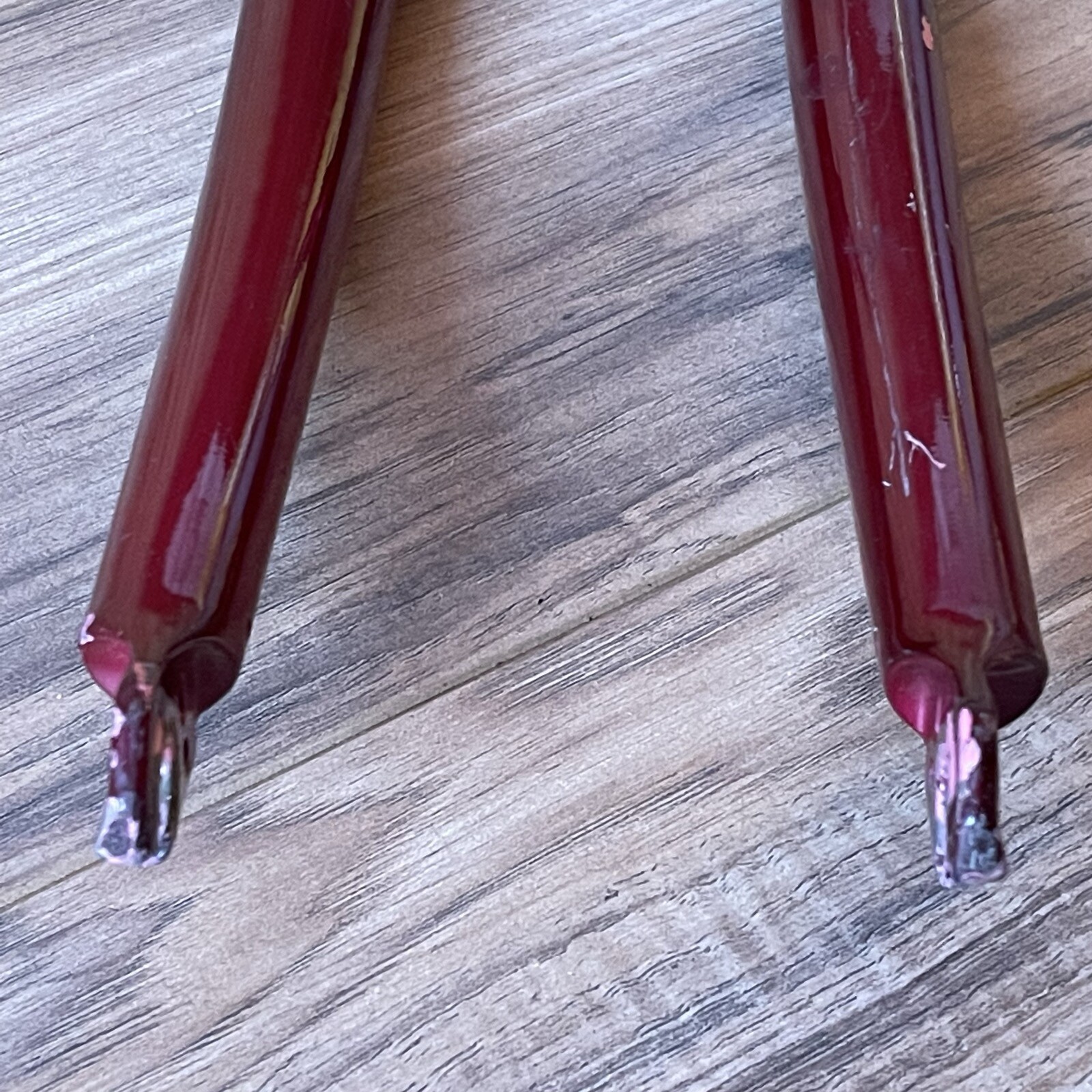 Vintage Chromoly MTB Fork 26 1 1/8 Threaded 136mm 390mm AtoC Dark Red