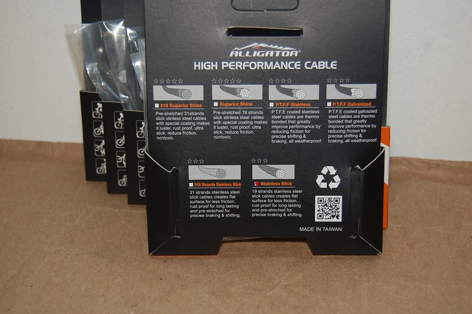 Lot of Six (6) Alligator Brand Slick Stainless Inner Brake Cable Road/Mountain