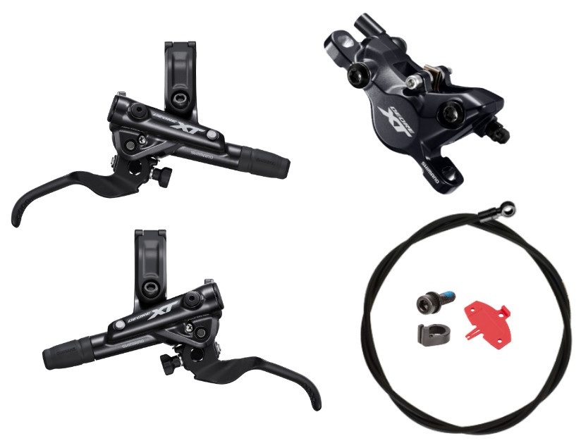 SHIMANO DEORE XT Hydraulic Disc M8100 Front/Rear Brake Lever/Caliper Resin Pads