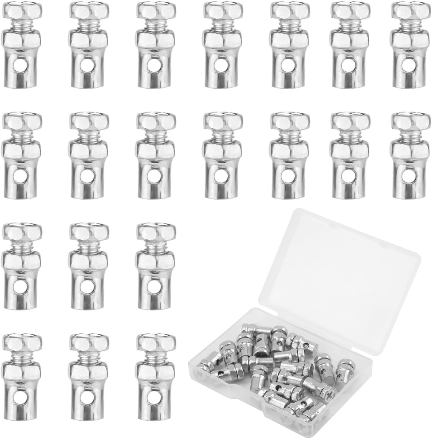 20 Pcs 6Mm Solderless Cable Nipples for Throttle & Brake Cable Ends