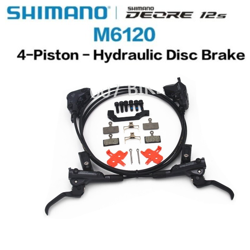 Shimano Deore M6120 BL M6100 BR M6120 Hydraulic Disc Brake 4-Pistol Resin Pad