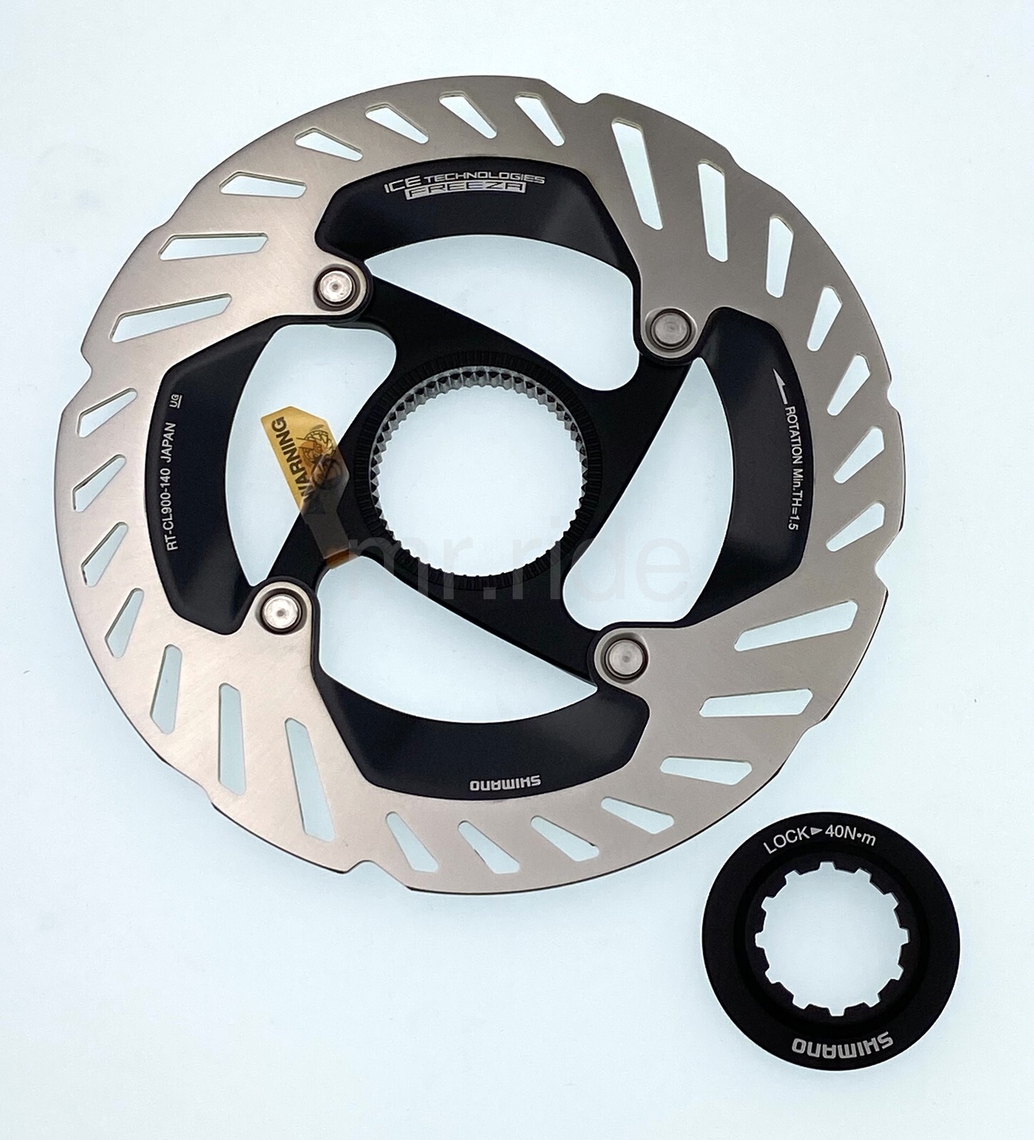 2x Shimano DURA-ACE RT-CL900 Center Lock Bike Disc Rotor 160+140mm,w/Lockring