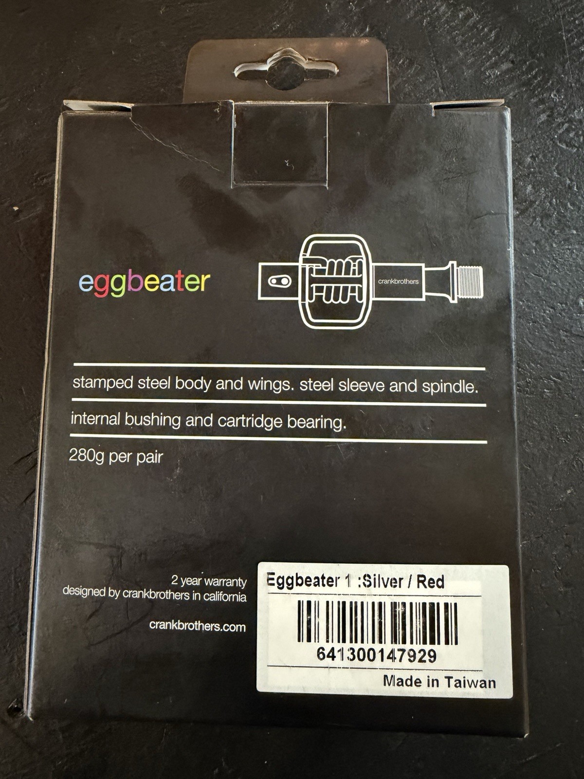 Crankbrothers Egg Beater 1 Pedal Set with Red Spring XC / Race Mountain Bike